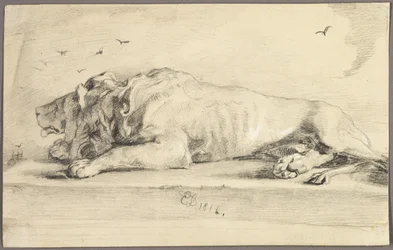 León reclinado