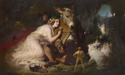 Escena de Sueño de una noche de verano. Titania y Bottom