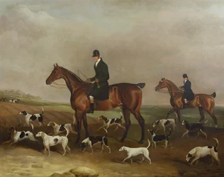 Michael Beverley con su látigo y sabuesos, 1831