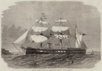 La nueva flota acorazada, fragata de vapor HM Royal Oak, 32 cañones