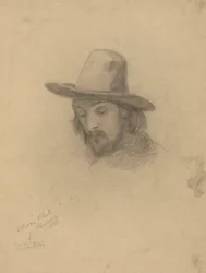 Edward Winslow, boceto para la firma del pacto en la cabina del Mayflower