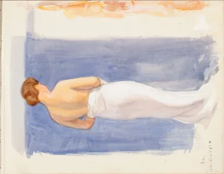 «Bathing Sheet», página del cuaderno de bocetos de Järnefelt