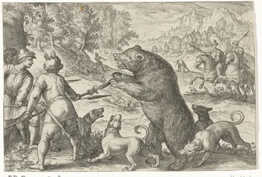 Paisaje con caza de osos Escenas de caza (título de la serie) Icones Venantum Species Varias Representantes (título de la serie)