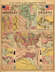 H. Cartas militares de campaña de H. Lloyd & Co. que muestran los principales lugares estratégicos de interés