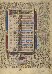 Página del calendario de enero; Festines; Acuario