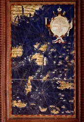 Las Islas Molucas. Mapa realizado por Egnazio Danti (1536-1586) matemático, cosmógrafo y arquitecto italiano. Alrededor de 1567. Florencia, Palazzo Vecchio, Sala del Mappamondo