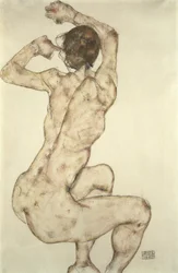 Desnudo agachado, 1915