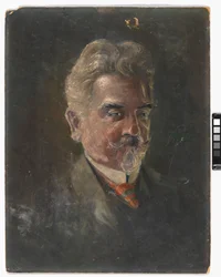 Retrato de Leopold Czihaczek de tres cuartos