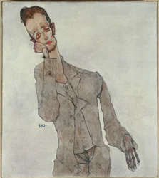 Retrato del pintor Karl Zakovsek - retrato del pintor Karl Zakovsek