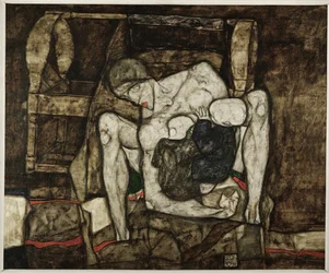 Blinde Mutter Madre ciega (óleo sobre lienzo)