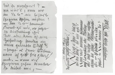 Carta de Egon Schiele a las hermanas Edith y Adele Harms del 11 de marzo de 1914
