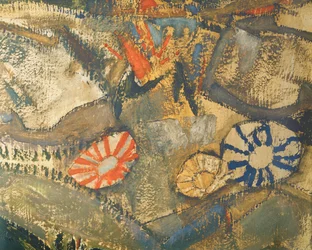 Entschwebung (Die Blinden III), El ciego ... (óleo y acuarela sobre lienzo)