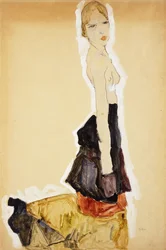 Chica arrodillada con falda española, 1911