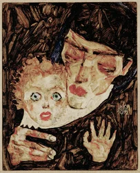 Mutter und Kind II (óleo sobre madera)