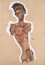 Autorretrato desnudo, 1910