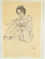 Mujer desnudaGouache, acuarela y lápiz. Firmado y fechado abajo a la derecha (gouache, acuarela y lápiz)