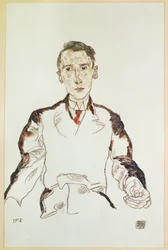 Retrato del Dr. Heinrich Rieger (gouache, acuarela y lápiz)