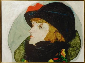 Retrato de Ida Roessler (óleo sobre madera)