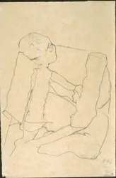 Hombre sentado (verso)