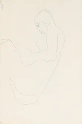 Desnudo sentado