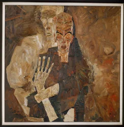 Selbstseher II, La muerte y el hombre (óleo sobre lienzo)