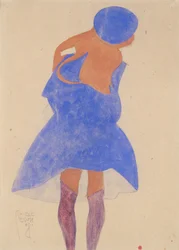 Chica de Pie, Vista Trasera, 1908