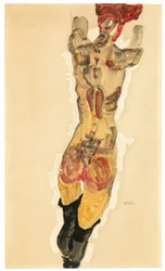 Desnudo de pie de espaldas, 1910