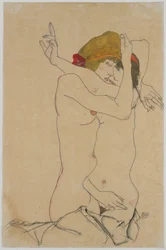 Dos mujeres abrazándose, 1913