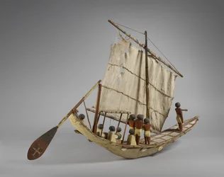 Modelo de barco funerario, de Beni Hasan, probablemente Reino Medio, c.2060-1786