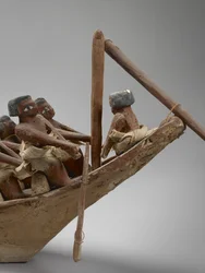 Modelo de barco funerario, de Beni Hasan, probablemente Reino Medio, c.2060-1786 (detalle)