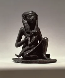 Princesa amamantando a un niño, posiblemente de Edfu, Segundo Periodo Intermedio