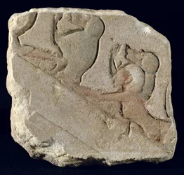 Amenofis IV (Akenatón) con babuinos, Reino Nuevo