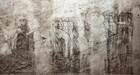Antigüedad egipcia: dibujos inacabados decorando la tumba del visir Ramose (dinastía XVIII)