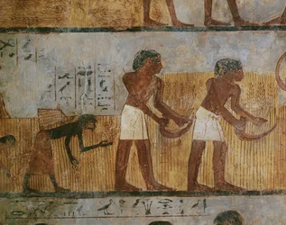 Campesinos cosechando (pintura mural)