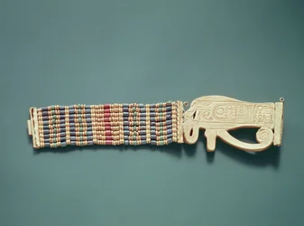Brazalete de cuentas flexible, de la Tumba de Tutankamón, Nuevo Reino