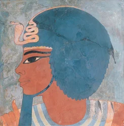 Cabeza de Amenofis III de la tumba de Onsou, dinastía XVIII, 1550-1295 a.C.