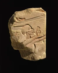 Nubio en gesto de adoración, de Karnak, Egipto, Periodo de Amarna, Nuevo Reino, c.1353-1336 a.C.