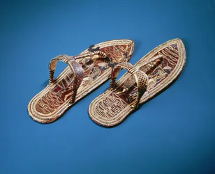 Sandalias, tumba de Tutankamón, Imperio Nuevo
