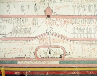 Escena del Libro de Amduat mostrando el viaje al Inframundo, Nuevo Reino
