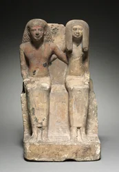 Estatua de pareja sentada, c.1479-1425 a.C.