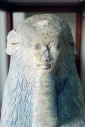 Esfinge de la reina Hatshepsut, de Deir el-Bahari, Civilización egipcia, Reino Nuevo, Dinastía XVIII