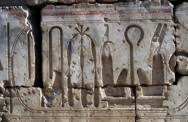 Bajorrelieve, Templo de Ramsés II, Abidos (Abydos), Egipto, Civilización egipcia, Reino Nuevo, Dinastía XIX