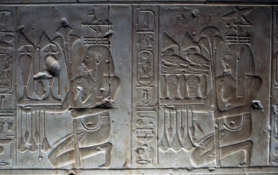 Bajorrelieve, Templo de Seti I, o Gran Templo de Abidos, Abidos, Egipto, Civilización egipcia, Reino Nuevo, Dinastía XIX