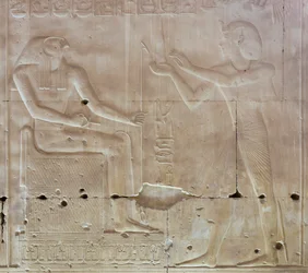 Bajorrelieve, templo de Seti I, Abidos, Egipto