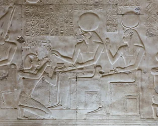 Bajorrelieve, templo de Seti I, Abidos, Egipto