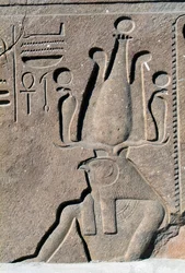 Bloque con relieves e inscripciones de Ramsés II, Gran Templo de Amón, Tanis, Egipto, Reino Nuevo, Dinastía XIX