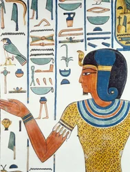 Columna con Hornedjitef, (detalle), cámara funeraria de Nefertari, Valle de las Reinas, Luxor, Tebas