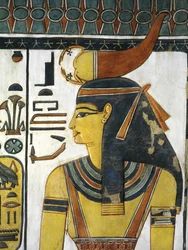 Egipto, Tebas, Luxor, Valle de las Reinas, Tumba de Nefertari, Vestíbulo, Pinturas murales, Diosa Selket