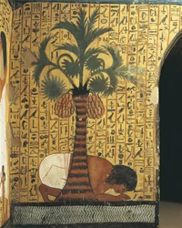 Tumba de Pashedu, pintura mural de un hombre rezando