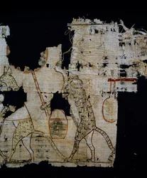 Papiro que representa escena satírica, ca 1100 a.C., del reinado de Ramsés IX, Detalle, Civilización egipcia, Reino Nuevo, Dinastía XX